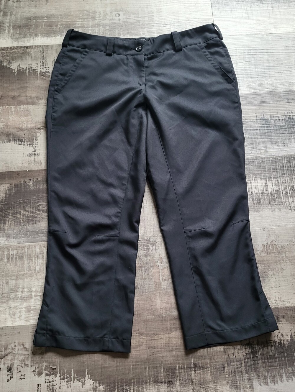 Nike Golf Tour Performance Dri-FIT Pants Womens 8 Black Cropped Capri Activewear